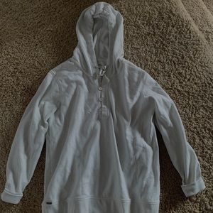 Eddie Bauer hoodie Woman’s XL White Button front pullover hooded sweatshirt.